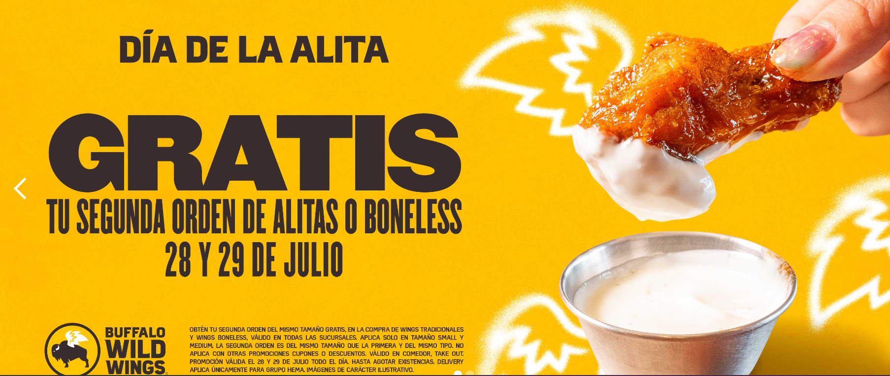 Buffalo Wild Wings dará alitas y boneless gratis