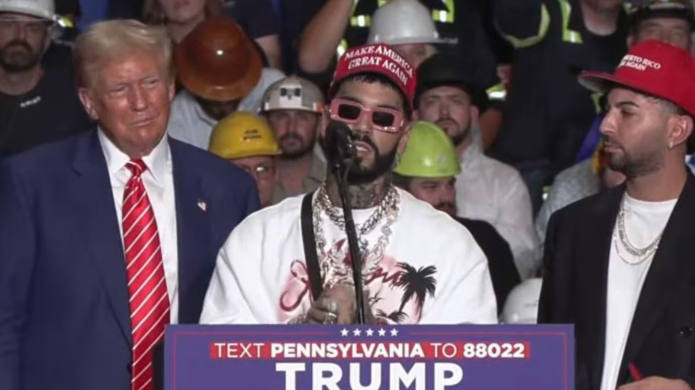 Donald Trump se unió a dos reggaetoneros para acercarse al voto puertorriqueño