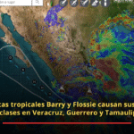 Tormentas tropicales Barry y Flossie causan suspensión de clases en Veracruz, Guerrero y Tamaulipas