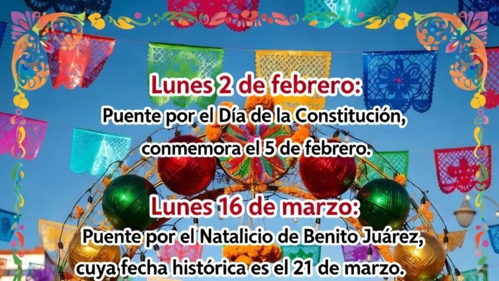 Días festivos 2026 en México: lista completa de descansos obligatorios y puentes según la LFT