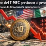 Riesgos del T-MEC presionan al peso en un entorno de desaceleración manufacturera: Banamex