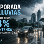 Temporada de lluvias podría ser hasta 38% más intensa que el promedio histórico
