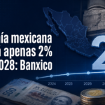 Economía mexicana crecerá apenas 2% hasta 2028: Banxico