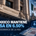 Banxico mantiene la tasa en 6.50% y se desmarca de la Fed